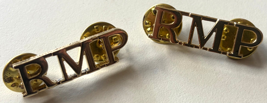 Royal Military Police RMP Shoulder Lapel Uniform Badges, Pair