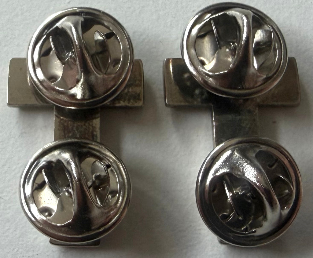 British Military Chaplain Silver Collar Uniform Badge, Pair