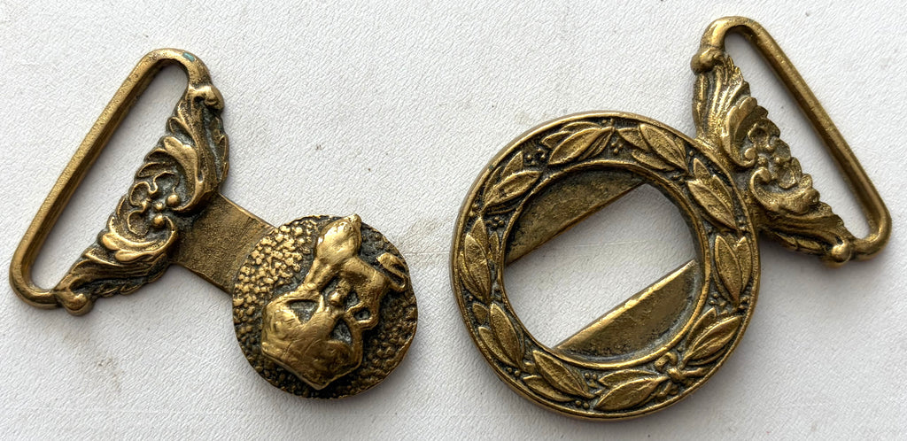 Victorian Era Royal Marines Metal Dress Belt Buckle