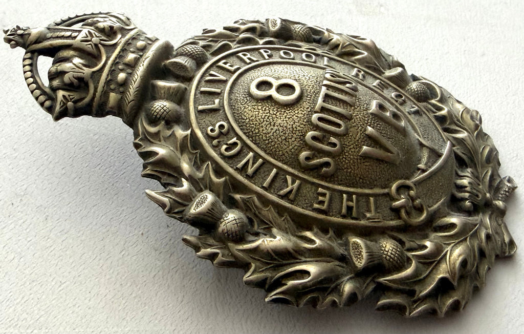 Edwardian Era 8th (Scottish) Volunteer Battalion, The King's Liverpool Regiment Cap Badge