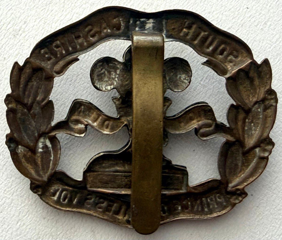 WWI Era South Lancashire Regiment, The Prince of Wales's Volunteers Cap Badge