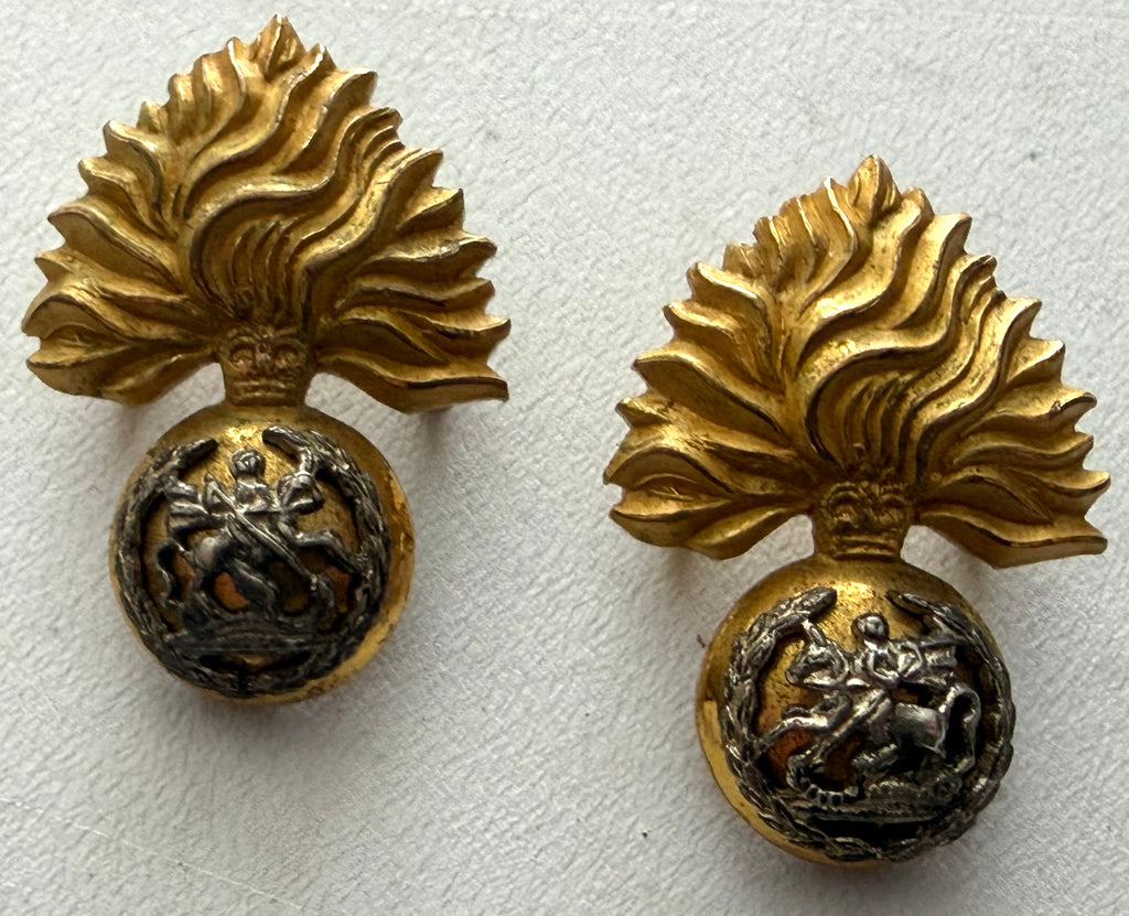Royal Regiment of Fusiliers Metal Collar Badges