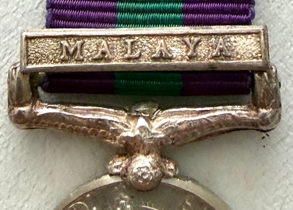 Miniature General Service Medal with Malaya Bar