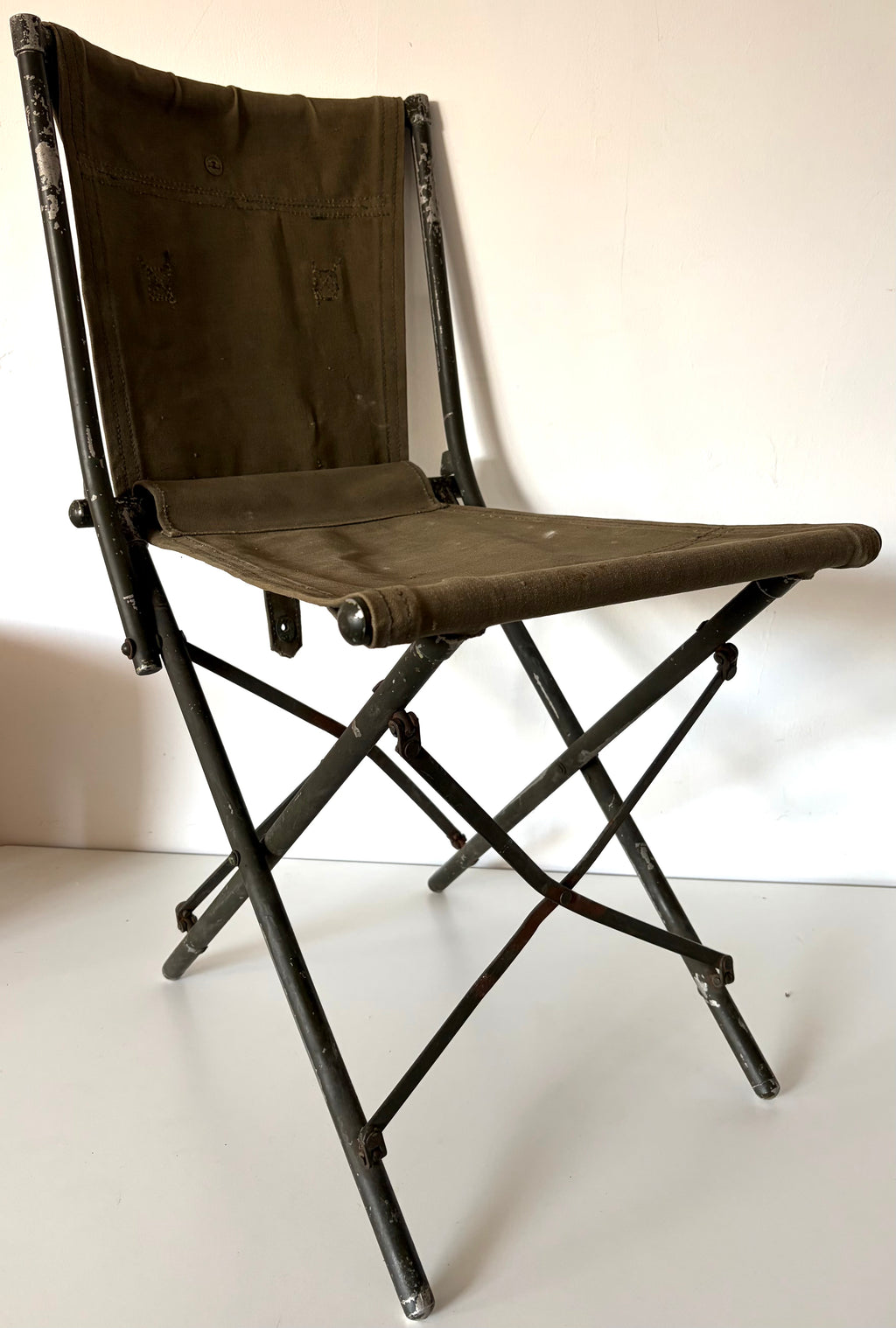 British Military Issue 1952 Dated Green Folding Field Chair