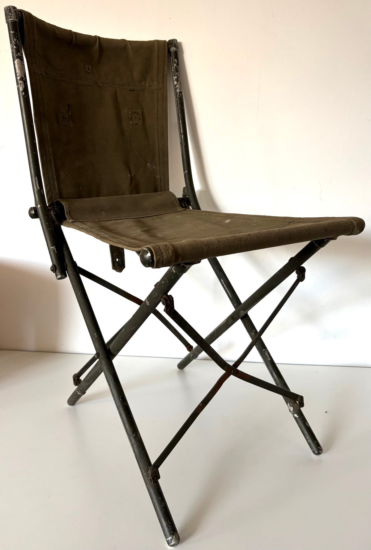 British Military Issue 1952 Dated Green Folding Field Chair