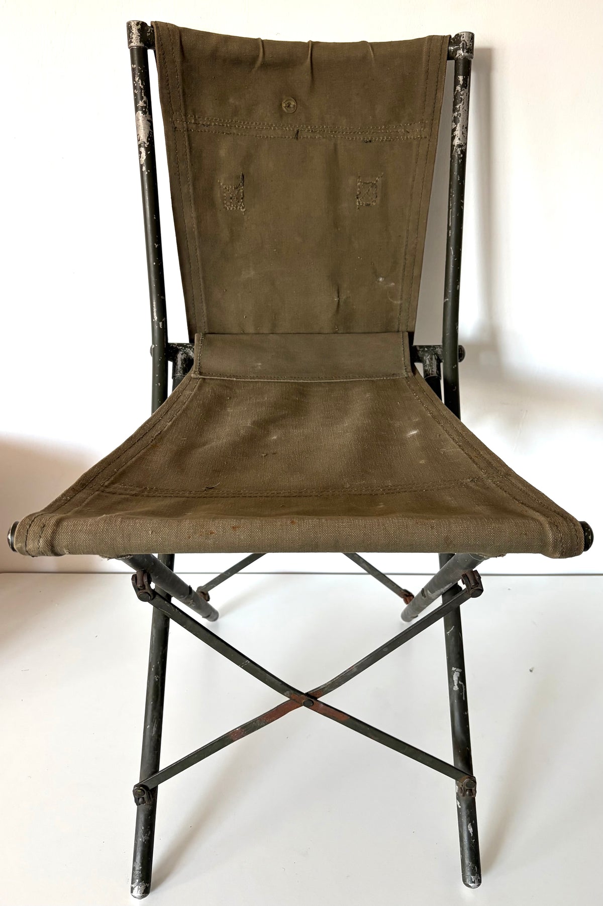 British Military Issue 1952 Dated Green Folding Field Chair