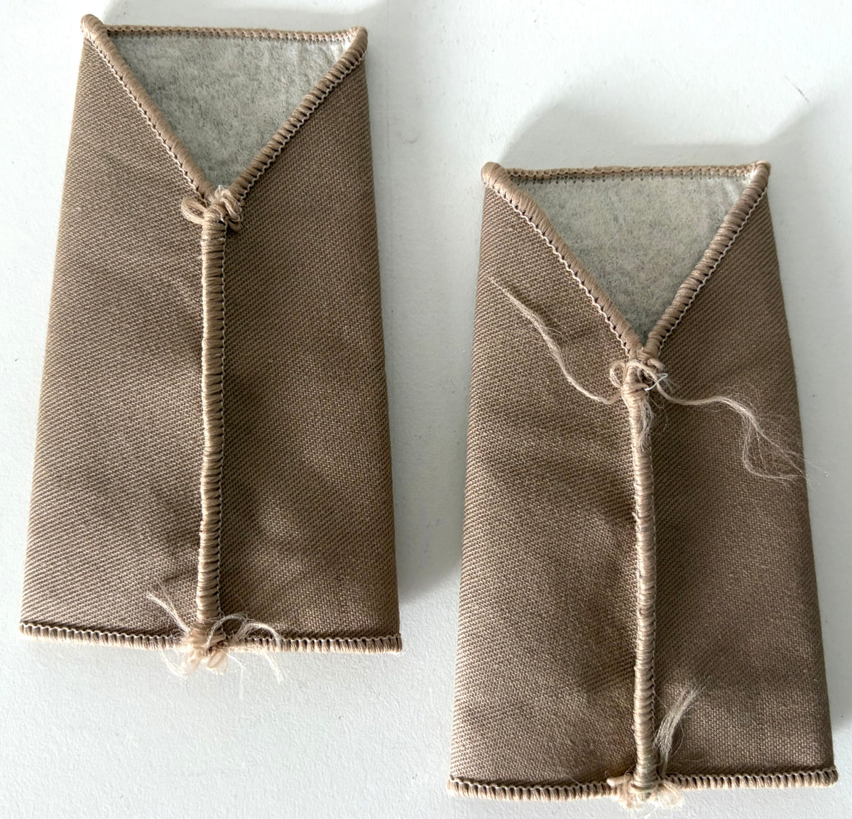 Light Infantry Major Tan Rank Slide, Pair