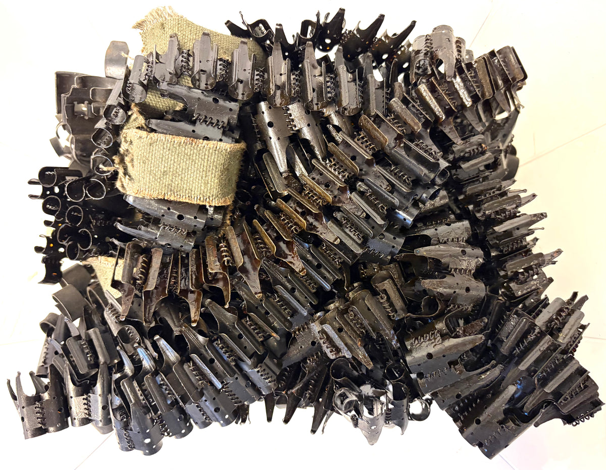 Large Selection of Military Issue Weapon System Link Clip Belt Metal Holder Pieces