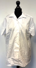 British Military Royal Navy Issue Short Sleeve Woman's White Dress Shirt