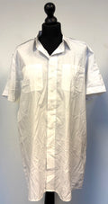 British Military Royal Navy Issue Short Sleeve Man's White Dress Shirt