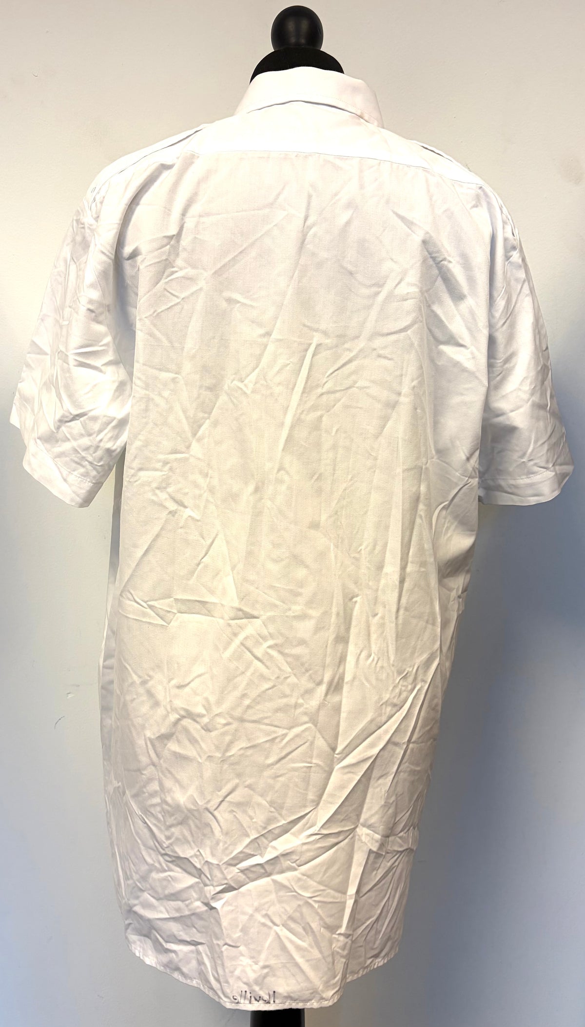 British Military Royal Navy Issue Short Sleeve Man's White Dress Shirt
